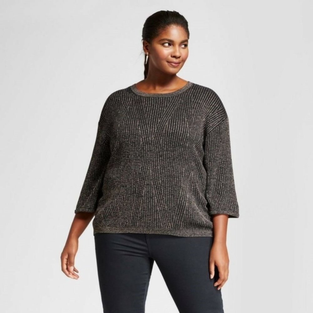 Black & Gold Stripe Ava & Viv Sweater